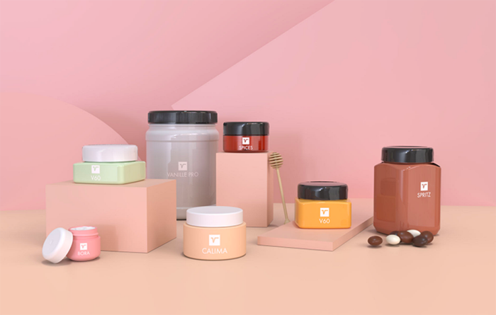 Jars for food and cosmetic use